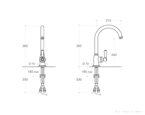 Tap for sink - Technical plan