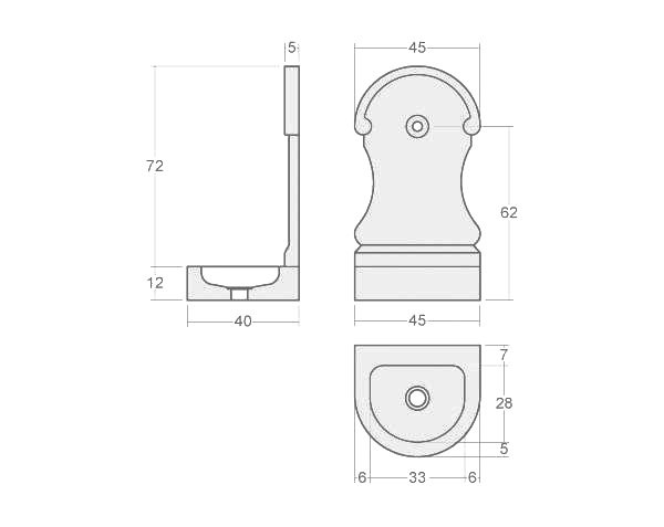 Garden stone fountain - Technical plan