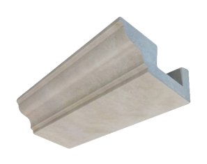 Hollow straight cornice in natural stone Hollow straight cornice in natural stone