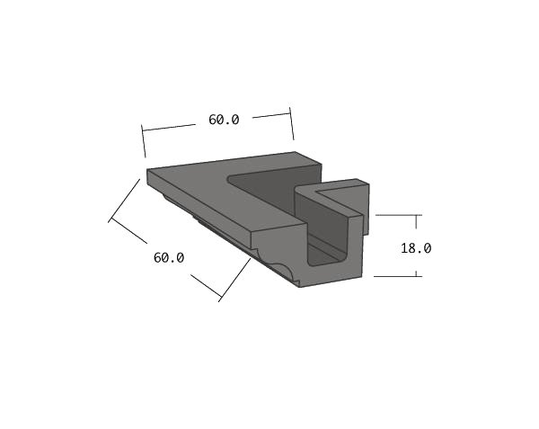 Hollow corner cornice in natural limestone Hollow corner cornice in natural limestone