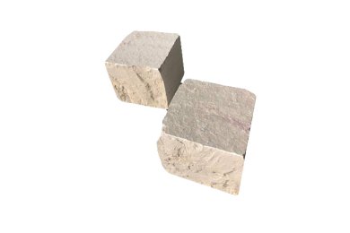 Pavés en finition flammé