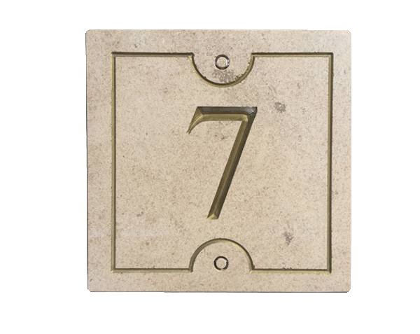 Numéro de rue Bronze - Pierre : Chassagne