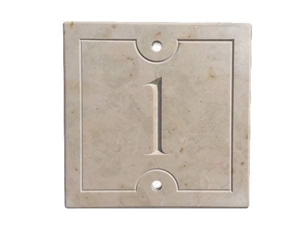 Custom engraving - Comblanchien Light Stone, Honed Finish Custom engraving - Comblanchien Light Stone, Honed Finish