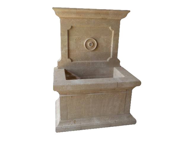 Natural stone garden basin - Lanvignes Golden-Yellow Aged