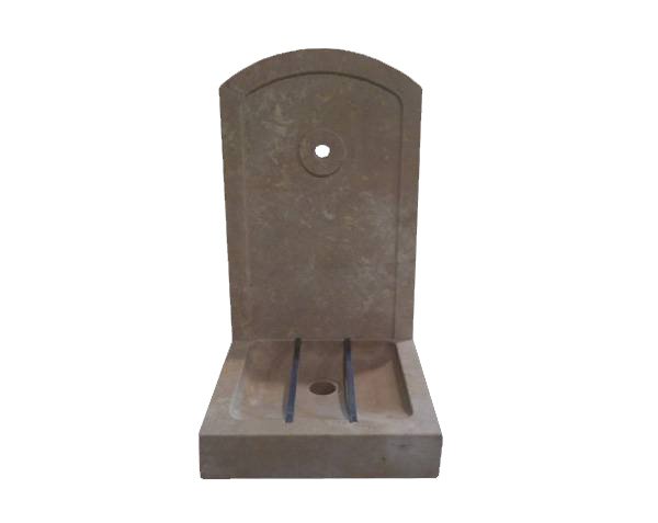 Outdoor wall fountain - Burgundy stone - Lanvignes Golden-Yellow Aged Stone