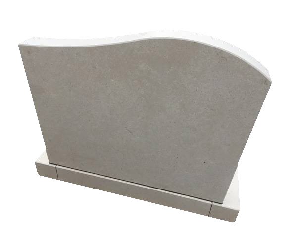 Doucine headstone in natural limestone Doucine headstone in natural limestone