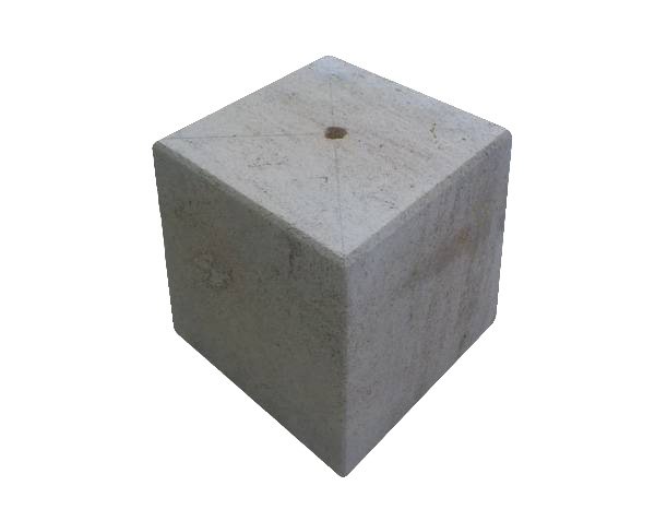 Base for poles in natural limestone