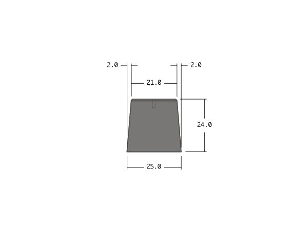 Base for poles - AVERAGE - 25 x 25 x 24 cm - Technical plan