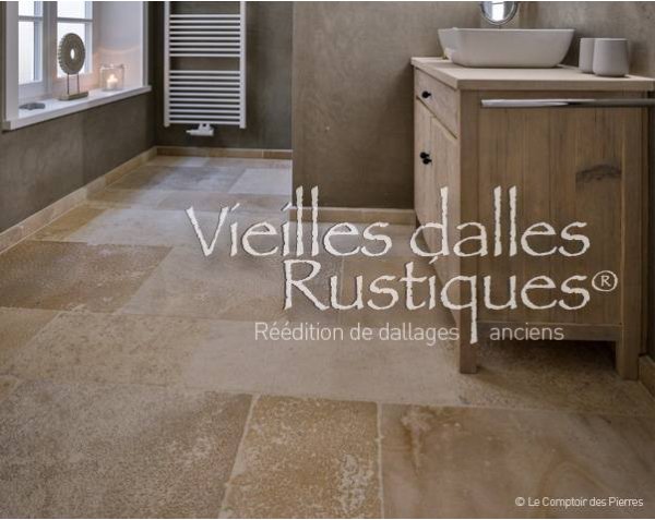 Dallage ancien en pierre nuancé Dallage ancien en pierre nuancé