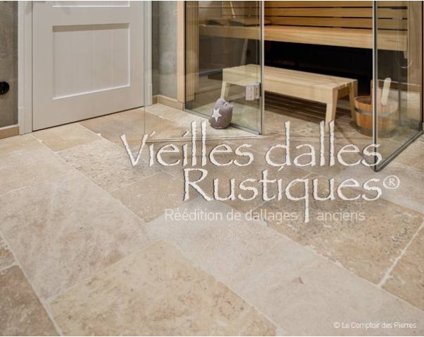 Dalle ancienne en pierre naturelle - Nuances de couleurs