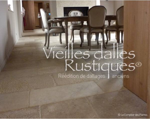 Dallage Vieilles Dalles de Bourgogne Rustiques - Dallage ancien en pierre naturelle