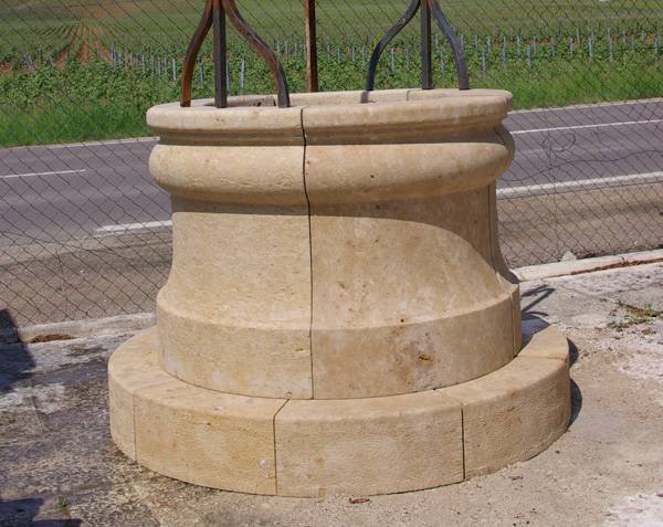 Puit rond en pierre naturelle - Lanvignes Doré-Jaune Vieilli