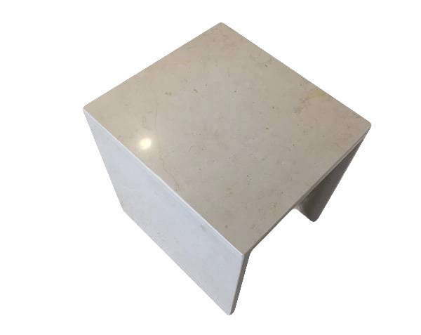 Natural limestone bedside table