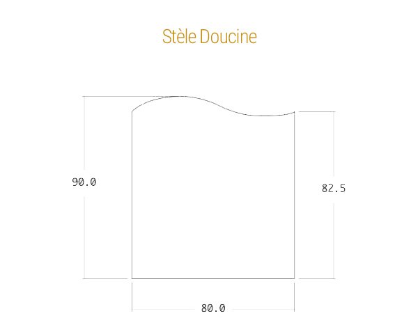 Stèle Doucine - Schéma technique