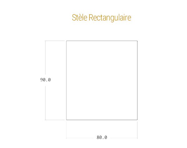 Stèle Rectangulaire - Schéma technique