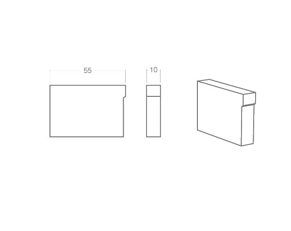 Corbel Corton Bastide - Width 55 cm - Technical plan