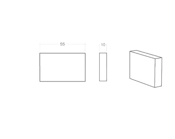 Corbel Meursault Model - Width 55 cm - Technical plan