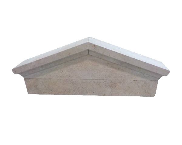 Pediment in natural limestone Pediment in natural limestone