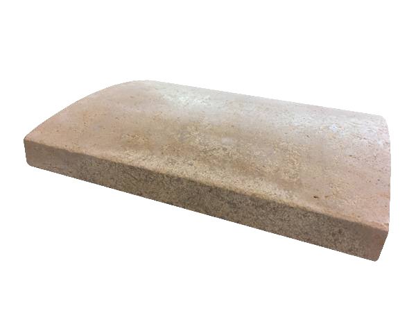 Curved coping stones in natural stone