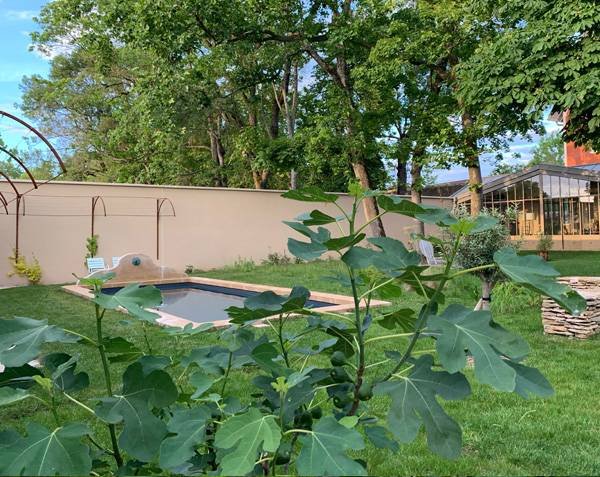 Outdoor Setup in Weathered Lanvignes Golden Yellow Stone