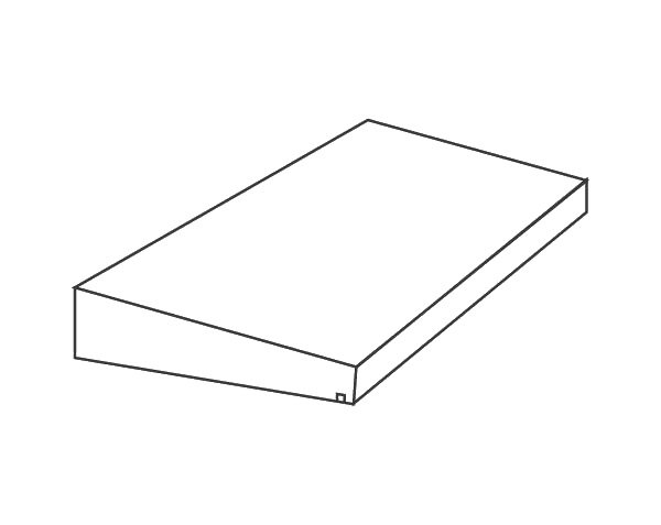 Single slope stone coping Single slope stone coping