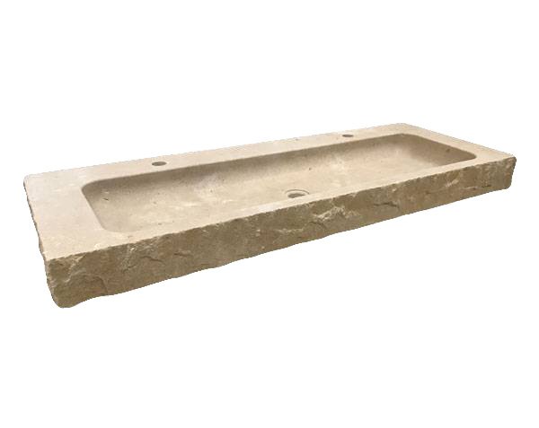 Vasque sur-mesure - Pierre de Bourgogne  - Lanvignes Doré-Jaune Vieilli Vasque sur-mesure - Pierre de Bourgogne  - Lanvignes Doré-Jaune Vieilli