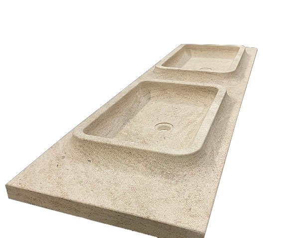 Vanity top - Burgundy limeston Charmot Light Vanity top - Burgundy limeston Charmot Light