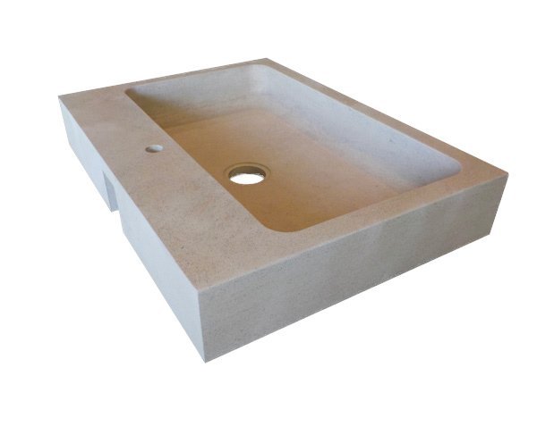1 bowl limestone sink - Charmot Light Honed