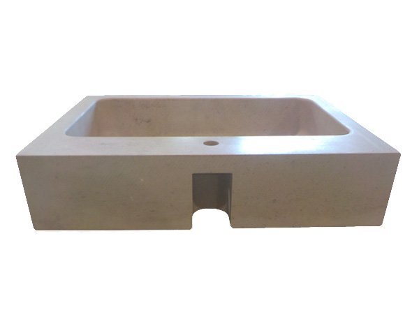 Burgundy limestone sink - Price -  Charmot Light Honed