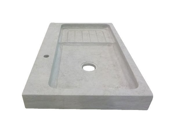 Gray limestone sink - Bleu de Lignières Honed