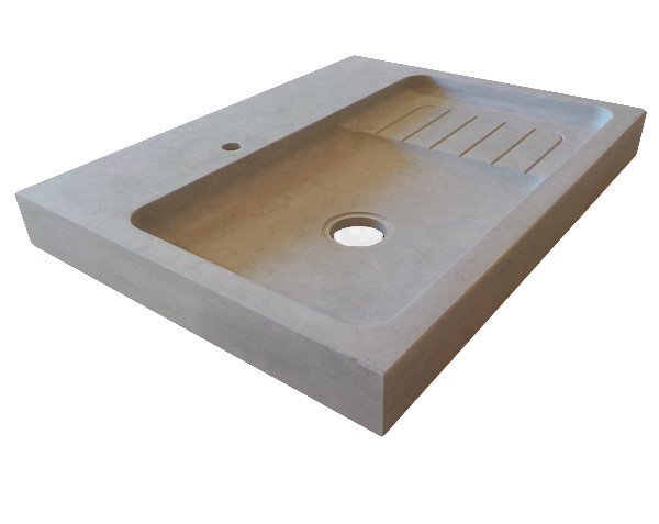 Light stone sink - Bleu de Lignières Honed