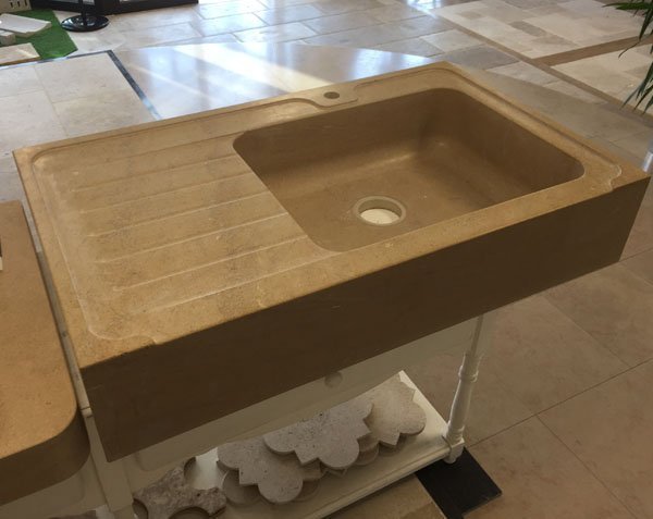 Évier grand bac - Pierre Naturelle Corton Adouci Évier grand bac - Pierre Naturelle Corton Adouci