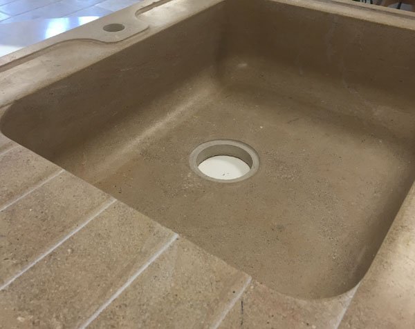 Évier un bac - Pierre de Corton - Finition Adouci