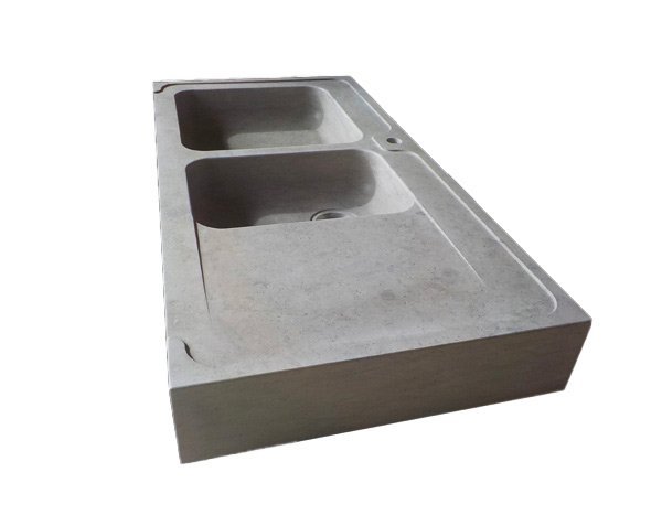 Paris limestone sink - Bleu de Lignières Honed