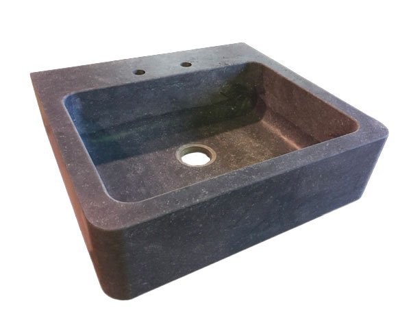 Grey Kitchen Sink - Belgian Buestone Honed Finish