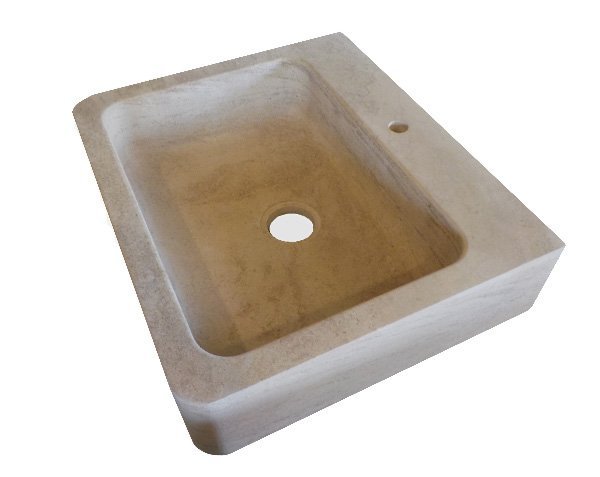Limestone Sink - Charmot Light Honed Finish