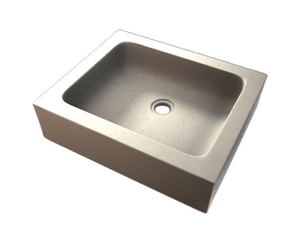 Burgundy limestone sink - Charmot Light Honed