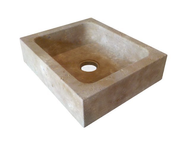 Stone basin - Lanvignes Golden-Yellow Aged