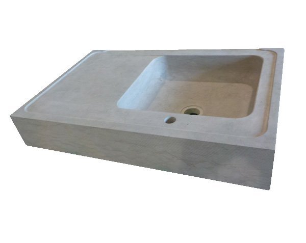 Stone sink 1 bowl - Bleu de Lignières Honed