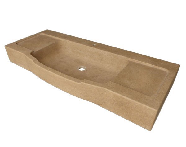 Burgundy limestone sink - Charmot Golden Honed