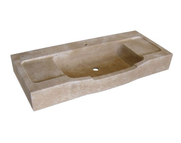 Solid sink in Burgundy limestone - Lanvignes Antiquaire