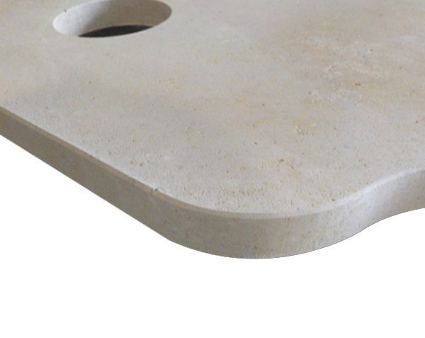 Custom Limestone Sheet Backsplash - Lanvignes Golden-Yellow Aged