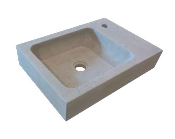 Lave main - Vasque en pierre grise -  Bleu de Lignières Adouci