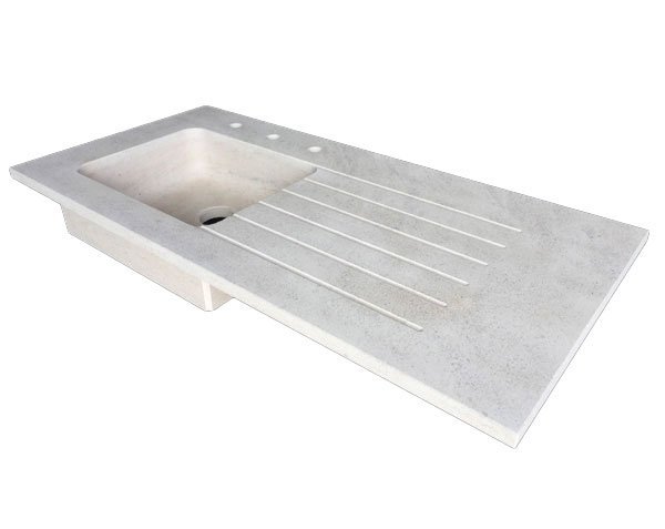 Undermount Kitchen Sink in Stone - Light Charmot Softened Undermount Kitchen Sink in Stone - Light Charmot Softened