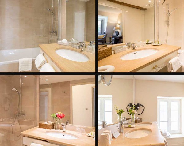 Marble sink countertop - Limestone Marble sink countertop - Limestone