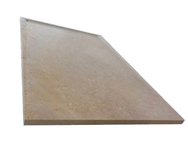 Tiled shower drain tray - Lanvignes Golden-Yellow Aged