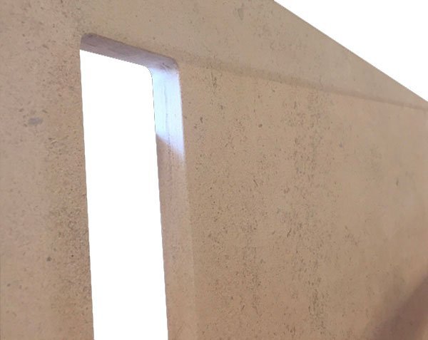 Tiled shower channel tray - Charmot Light Honed