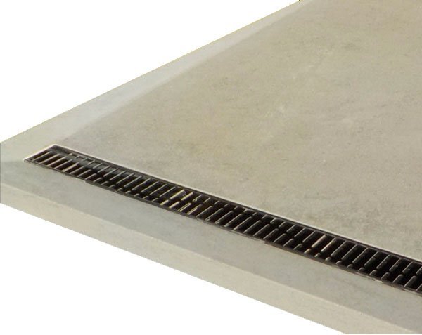 Italian shower drain tray - Charmot Light Honed