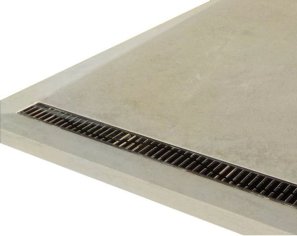 Italian shower drain tray - Charmot Light Honed