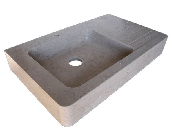 Burgundy Limestone Sink Lauris - Bleu de Lignières Honed Burgundy Limestone Sink Lauris - Bleu de Lignières Honed